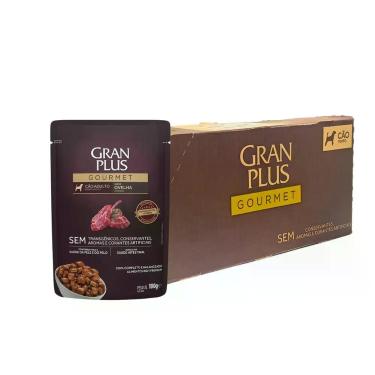 Imagem de Caixa 18 Sachês Granplus Gourmet Ovelha Cães Adultos 100g