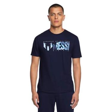 Imagem de Messi Camiseta masculina estilo de vida, ajuste padrão, camiseta confortável, 100% algodão, GG, GG