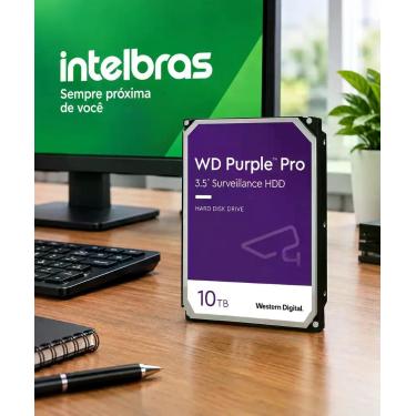 Imagem de Hd purple 10tb wd102purp cftv sata 3,5pol 7200rpm intelbras