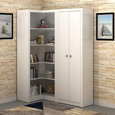 Imagem de Conjunto para Escritório 1 Armário 2 Portas Me4105 1 Armário de Canto Me4132 Tecno Mobili Branco