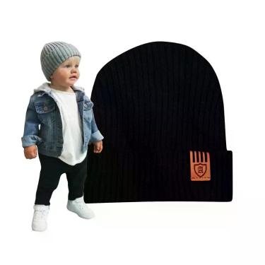 Imagem de Touca Gorro Infantil Bebê Beanie Unissex - oem, Preto, 6 ANOS ATÉ 12 A