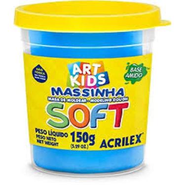 Imagem de Massa de modelar soft 150g azul    acrilex   73150109