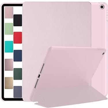 Imagem de iPad Air 1ª 2ª 9,7 5ª 6ª polegada [Air 1 2 iPad 5 6] A1893 A1822 A1566 A1893 A1822 A1566 MD785LL/A MD788LL/A MD786LL/A MD787LL/A com parte traseira e flip de silicone macio Capa de suporte - rosa