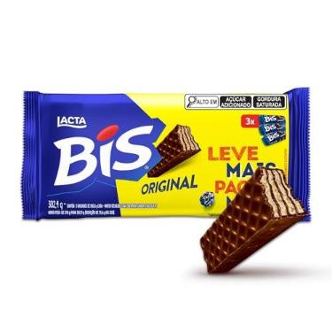 Imagem de Lacta Bis Original - Chocolate Ao leite Kit 3 Unidades 100,8g