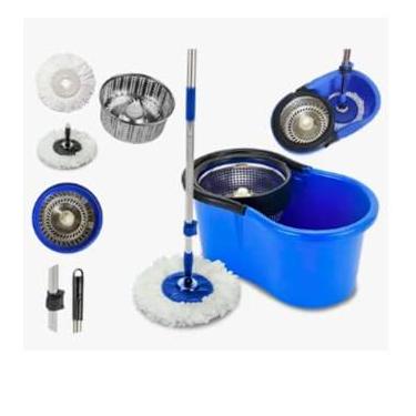 Imagem de Mop Giratório 360 com Balde, Rodo Mágico Esfregão, Kit Completo com Refil para Limpeza