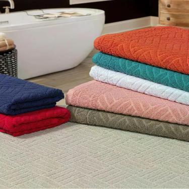 Imagem de Kit Piso para Banheiro Linha Piso Bergamo 100% Algodão 49cm X 75cm 11 Peças Sortido Margex