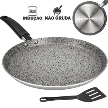 Imagem de Frigideira Fogão de Indução Antiaderente Crepeira Panquequeira Tapioqu