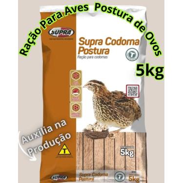 Imagem de Ração Codorna Embalagem 5kg Ave Pequeno Porte Produção Ovos Nutritiva 