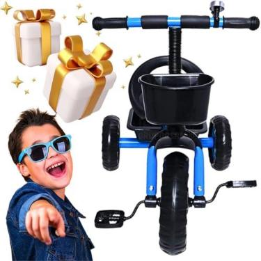 Imagem de Triciclo Carrinho de Passeio Andador para Bebê Diversos (Triciclo Azul)