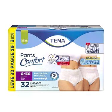 Imagem de Roupa Íntima Tena Pants Confort Tamanho G/EG Leve 32 e Pague 29 Unidad