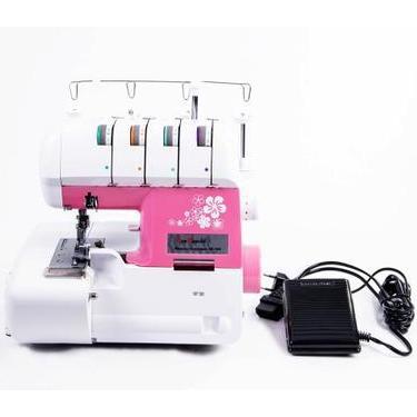 Imagem de Máquina De Costura Doméstica Overloque Ss-320 Rosa- 220v - Sun Special