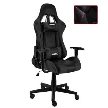 Imagem de Cadeira Gamer Moobx Gt Racer Preto + Moupad Redragon Capricorn Vermelho