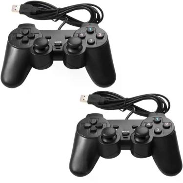 Imagem de Kit 2 Controles Joystick Usb Para Computador Notebook Ps2