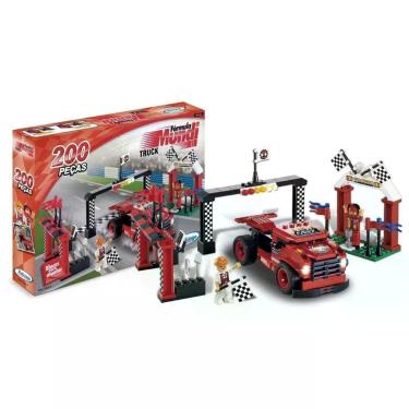 Imagem de Blocos De Montar Encaixe Para Criança Fórmula Mundi Truck 200 Peças +6
