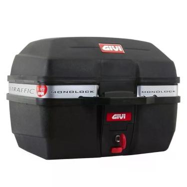 Imagem de Bauleto Preto Givi Monolock Traffic E27m 27L com Fixação Rápida e Alta Resistência
