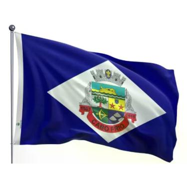 Imagem de Bandeira do Município de Cabo Frio Dupla Face Estampada Tamanho 90x128