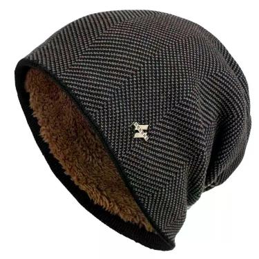 Imagem de Gorro Peluciado de Inverno Xthree Acrílico Marrom Cafe Unissex Estiloso Simples e Moderno