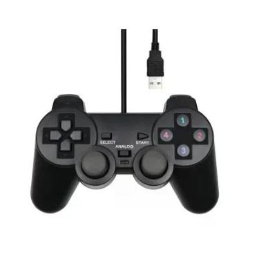 Imagem de Controle Usb Ps2 Para Computador Notebok Com Vibração Analógico