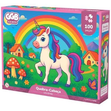 Imagem de GGB Quebra-Cabeça Infantil Unicórnio 100 Peças
