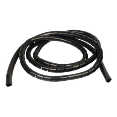 Imagem de Fita Espiral 1/2 12,00mm Organizador de Fios e Cabos - Preto - Metro