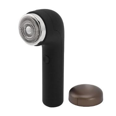 Imagem de Mini Aparador de Barba Elétrico, Depilador Elétrico de Dupla Utilização Molhado e Seco, Lâmina de Moagem Automática Minimalista para Carro e Viagens (Preto)