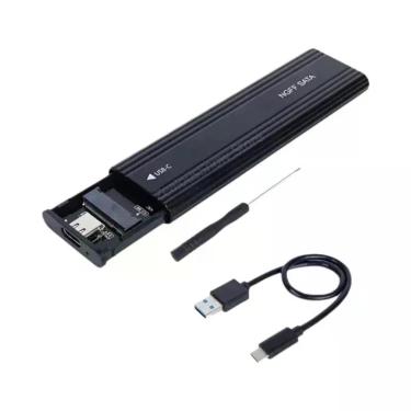 Imagem de Gabinete Externo Para SSD M.2 NVMe SATA De Protocolo Duplo USB Tipo C 