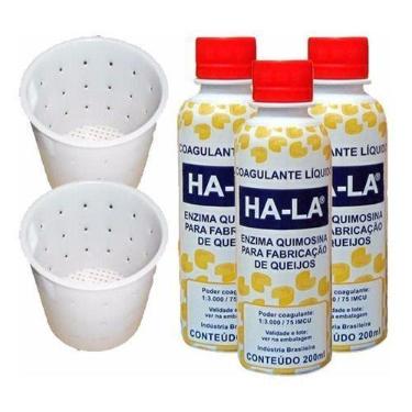 Imagem de Kit Coalho Ha-La 600Ml Coagulante Queijo E 2 Formas 500G - COMBO