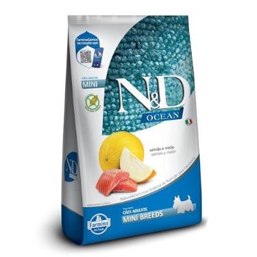 Imagem de Ração para Cães Adultos Farmina N&D Ocean, 2,5kg | Raças Pequenas, Sabor Salmão e Melão