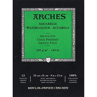 Imagem de Arches, Bloco de papel para aquarela, 63 kg, prensado a frio, 23 x 30 cm