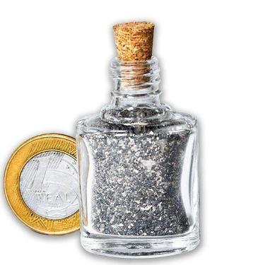 Imagem de Garrafinha da Proteção Pó de Turmalina Preta Natural 50mm - Cristaisde