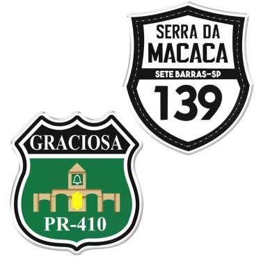 Imagem de Adesivo Em Relevo Fácil Aplicação Graciosa Pr-410 E Serra Da Macaca Branco