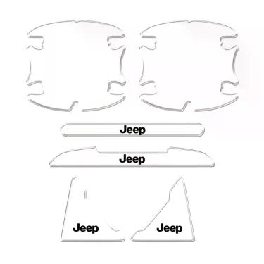 Imagem de Adesivo Protetor De Maçaneta Jeep Renegade, Compass Resinado Transparente