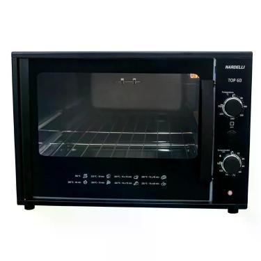 Imagem de Forno Elétrico de Bancada Nardelli Top 60 60L 1750W com Timer Grill Easy Clean Preto 110V
