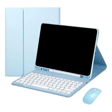 Imagem de Kit Capa para Samsung S6 Lite 10.4 Polegadas: Capa para Tablet + Teclado Redondo + Mouse