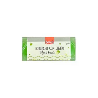 Imagem de Borracha BRW Colorida com Cheiro de Frutas, Material de Alta Qualidade, 1 Unidade, Verde