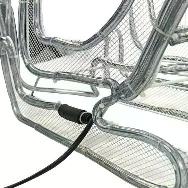Imagem de Decoração Natalina com Luzes de Led Armação de Rena com Trenó 220V Branco Wincy