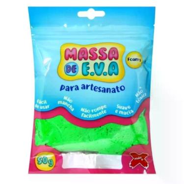 Imagem de Massa de Eva Para Artesanato Verde Escuro 50 Gramas - Make