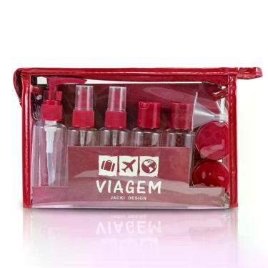 Imagem de Kit de Frascos para Viagem de 10 Peças Jacki Design Viagem, Vinho