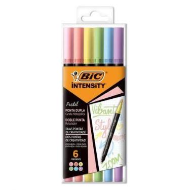 Imagem de Caneta hidrográfica Intensity Dual Tip Pastel com 6 unidades - Bic