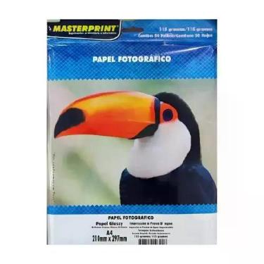 Imagem de Papel Fotográfico Glossy A4 50 Folhas Secagem Rápida Resistente Água 1