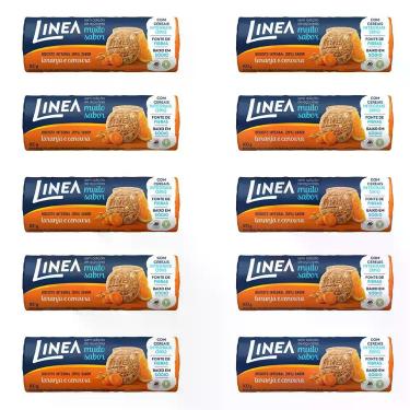 Imagem de Biscoito Integral Linea Laranja Cenoura Kit 10 Pacotes 100g