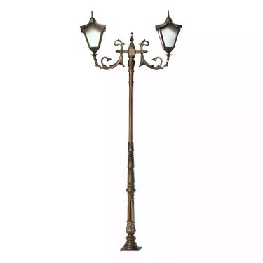 Imagem de Poste Colonial para Jardim Bari em Alumínio com 2 Luminárias 2,53m Luminárias N. Sra. da Guia