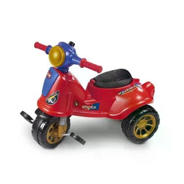 Imagem de Triciclo Infantil Passeio Pedal Andador Avespa Spider Plástico Buzina