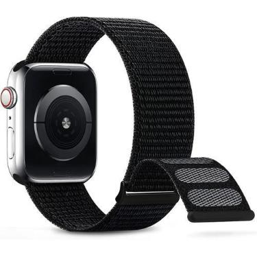 Imagem de Pulseira Nylon Loop Compatível com Apple Watch 41mm, 38mm e 41mm -PRET