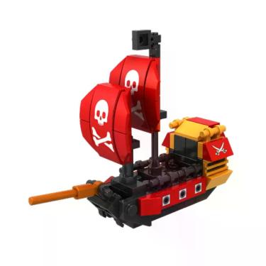 Imagem de Barco Pirata 60 Peças Brinquedo Infantil Xalingo - 15254