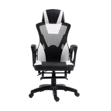 Imagem de Cadeira Office Presidente Supreme - Cadeira Ergonômica Reclinável - Até120kg, Giratória, Inclinação 12 graus, Encosto com Tela Mesh, Espuma Dupla, Rodas de Duplo Giro - Branca