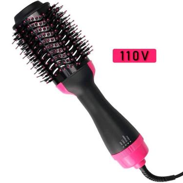 Imagem de Escova Rotativa Profissional Alisa Seca Modela Preto rosa - BIVENA