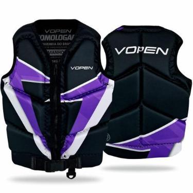 Imagem de Colete Salva Vidas Homologado Neoprene Maximus Aquatic, Violeta, G1