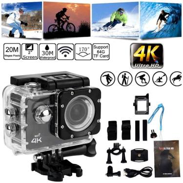 Imagem de Camera Action Cam Sport Ultra 4k Full Hd Prova Dagua
