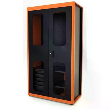 Imagem de Armário Para Ferramentas 2 Portas Com Visores E 5 Gavetas Tramontina Pro Laranja Tramontina